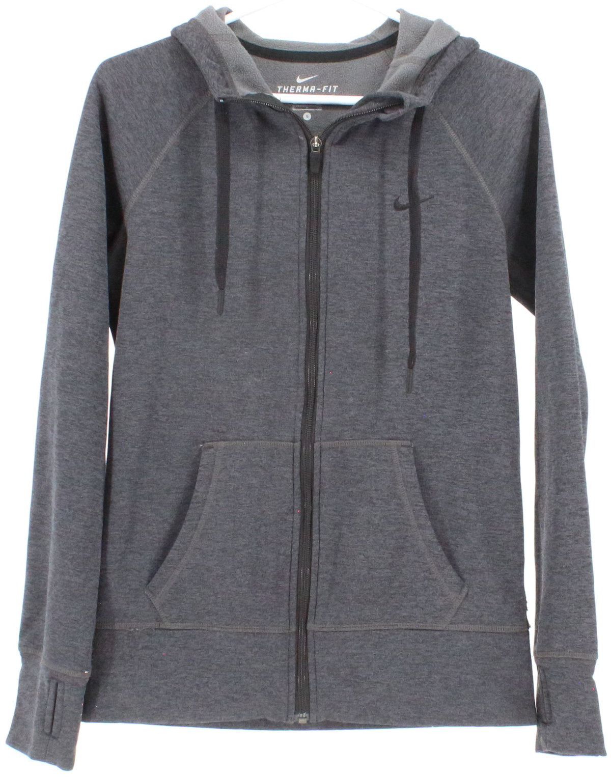 Nike Dark Grey Therma Fit Full Zip Hooded Sweatshirt