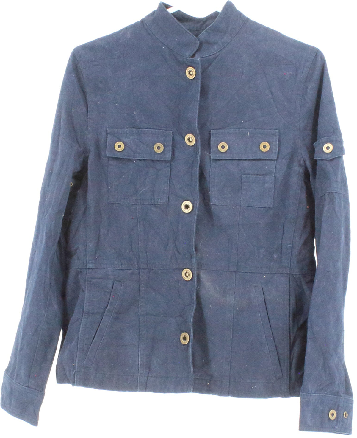 Lauren Navy Blue Buttons Women's Jacket