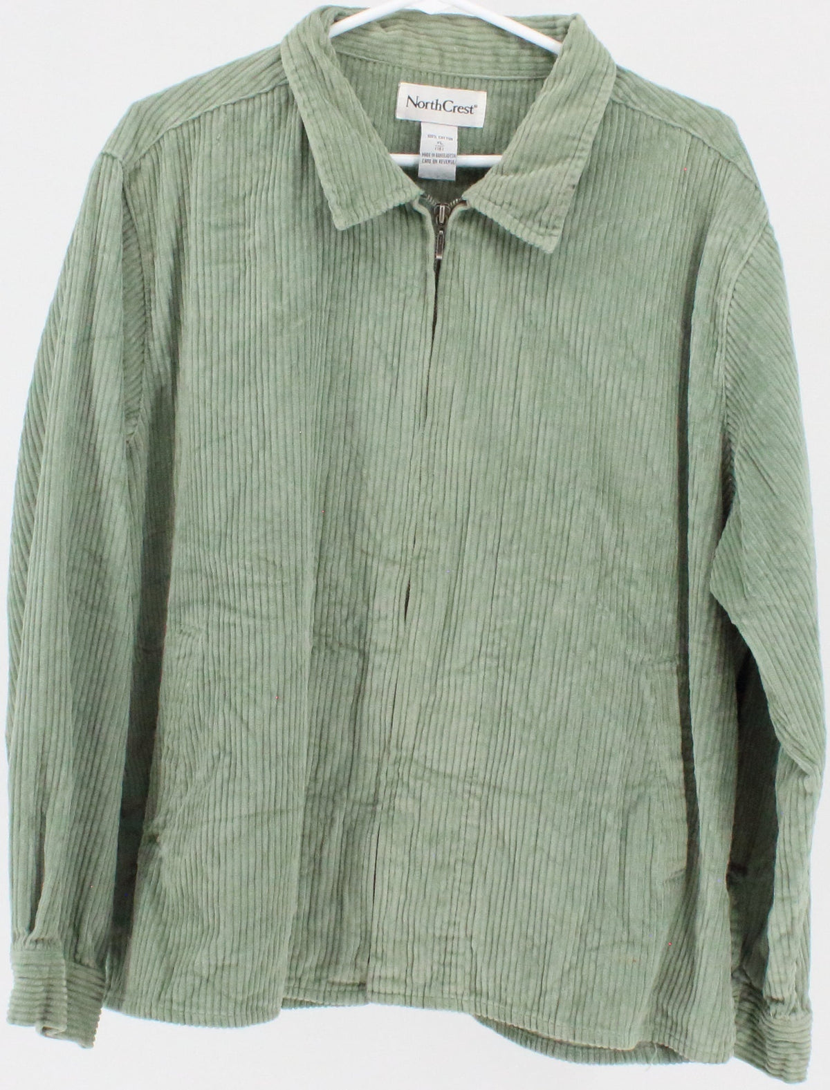 North Crest Light Green Corduroy Full Zip Jacket