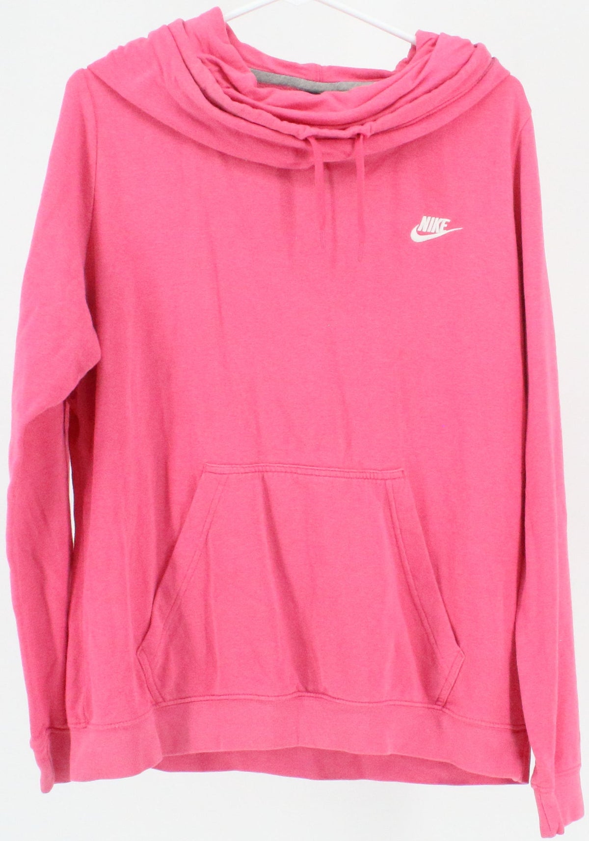 Nike Pink High Collar Hooded Sweatshirt