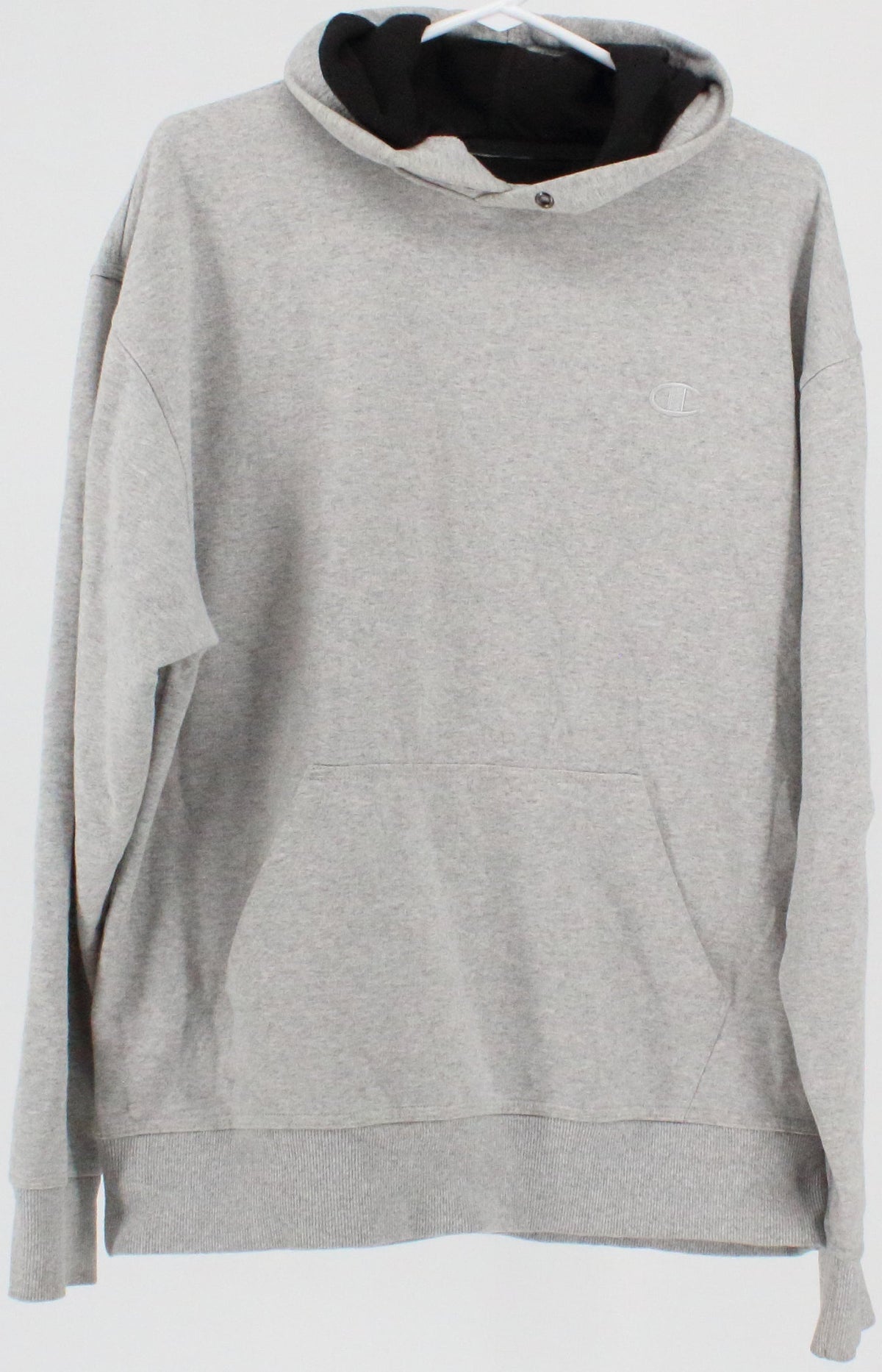 Champion Grey Melange Hooded Sweatshirt With Black Lining