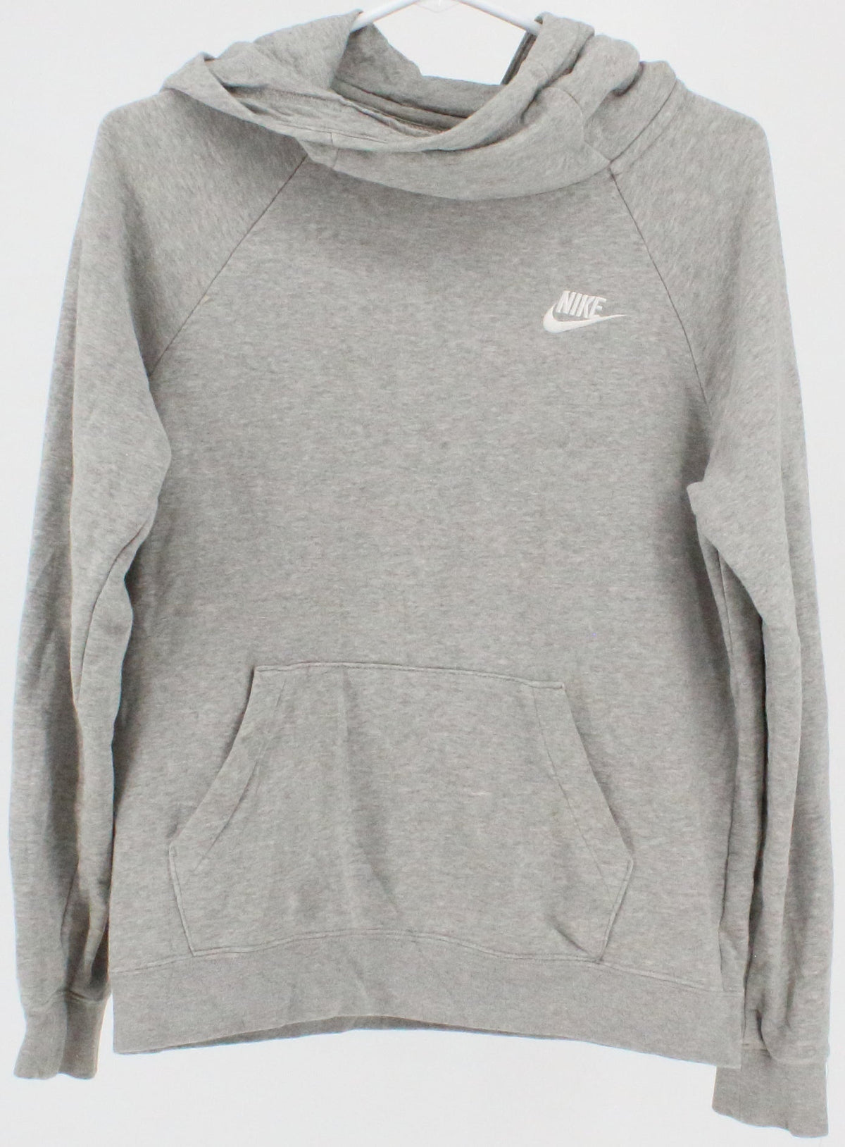 Nike Women's Grey High Neck Hooded Sweatshirt