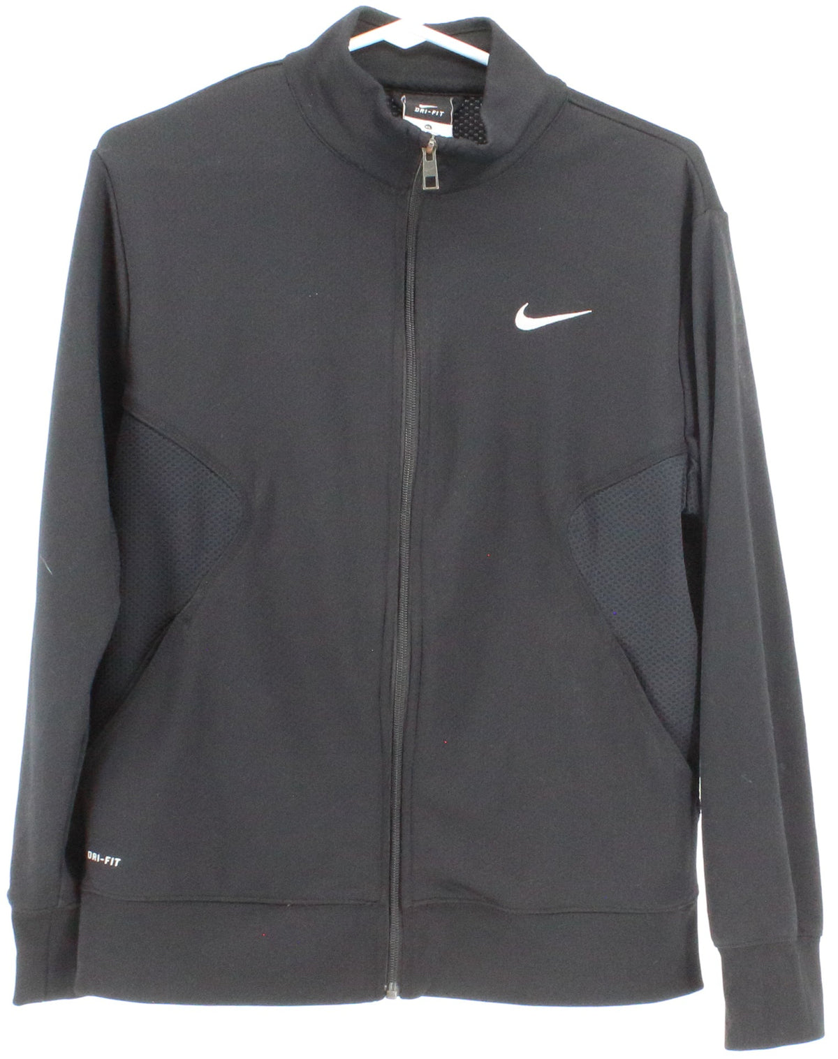 Nike Dri-Fit Full Zip Women's Black Jacket With Breathable Sides