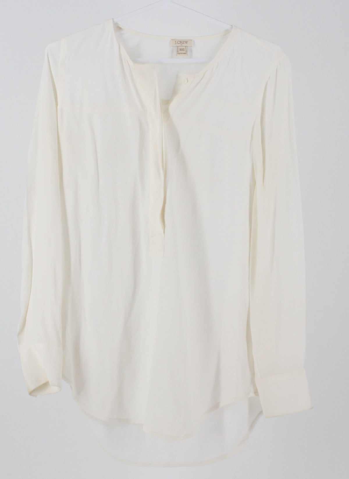 J.CREW white long sleeve button up blouse