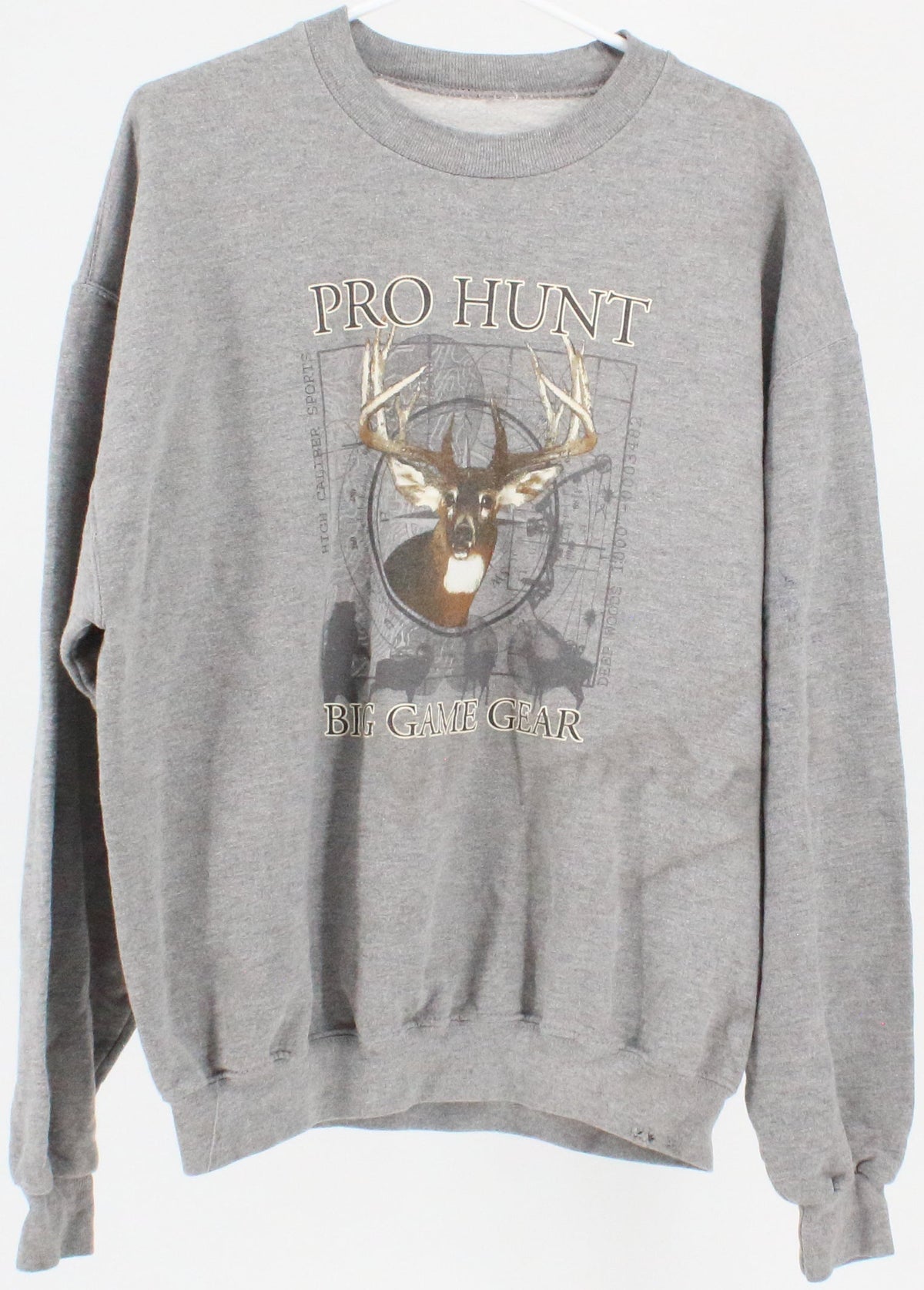 Lifestyle Classics Pro Hunt Grey Front Print Sweatshirt