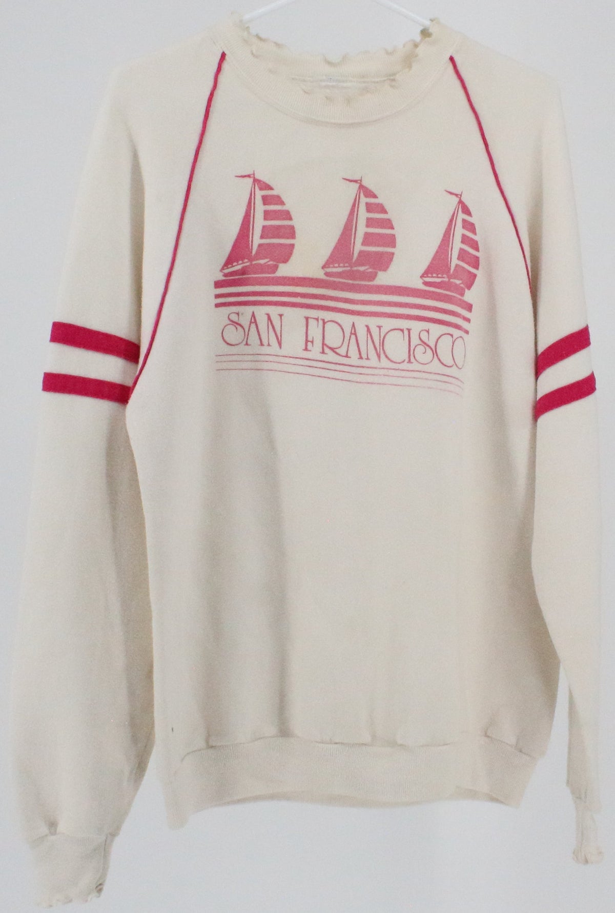 San Francisco Off White and Pink Sweatshirt