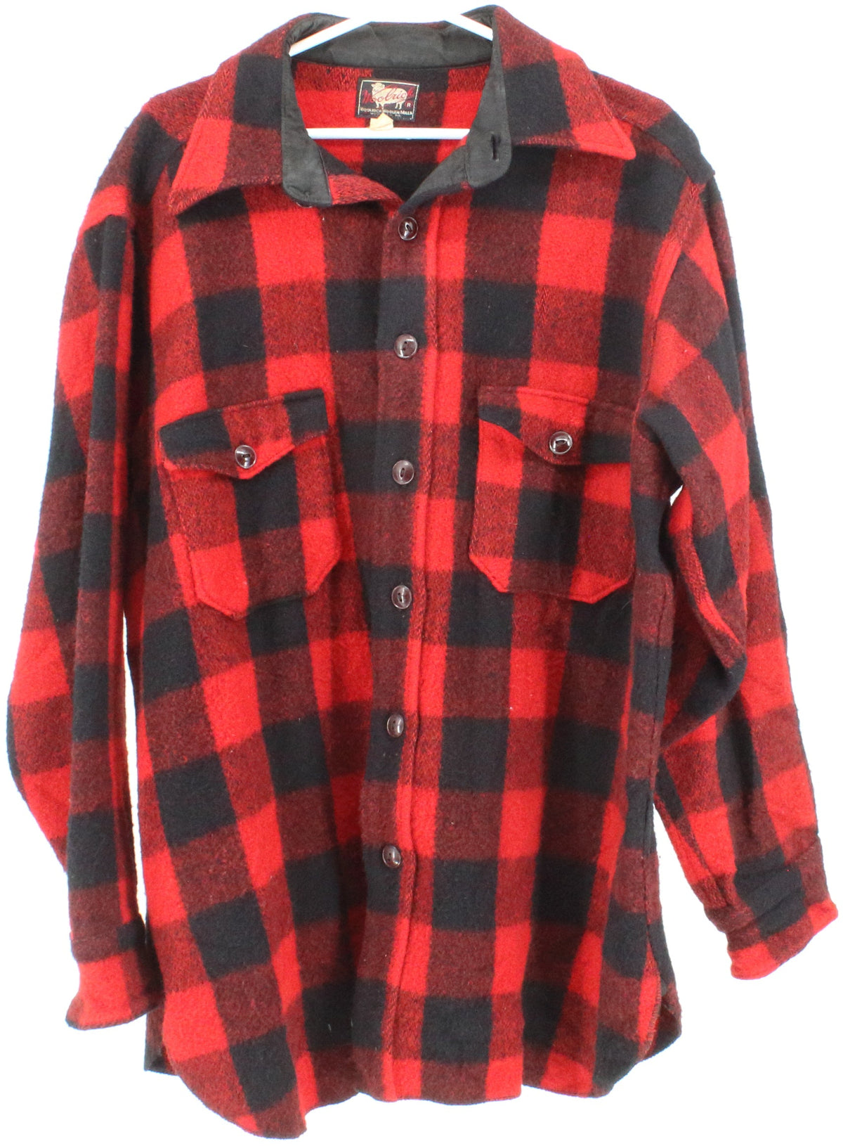 Woolrich Vintage Red and Black Plaid Wool Shirt