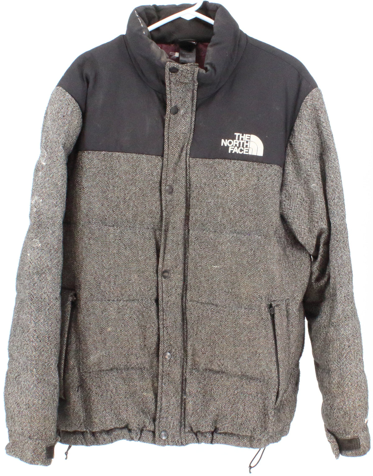 The North Face 550 Black Textured Insulated Puffer Jacket