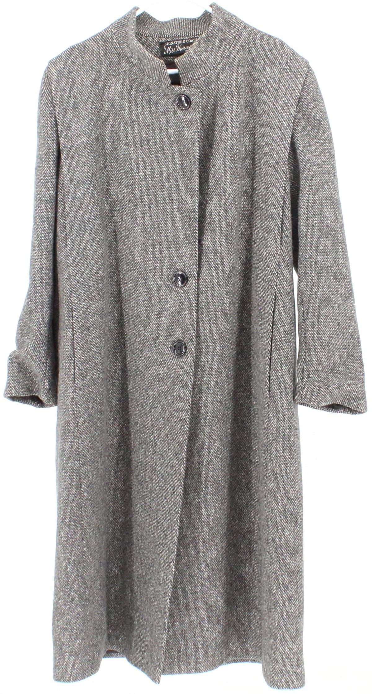 Signature Coats by Miss Harwood Black Tweed Long Coat