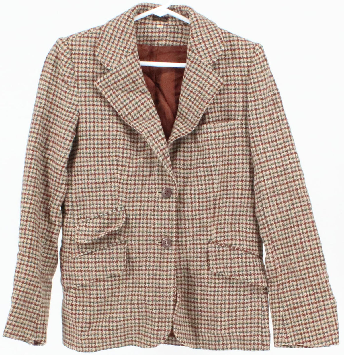 P.B.D. International Brown and Green Pied de Poule Blazer