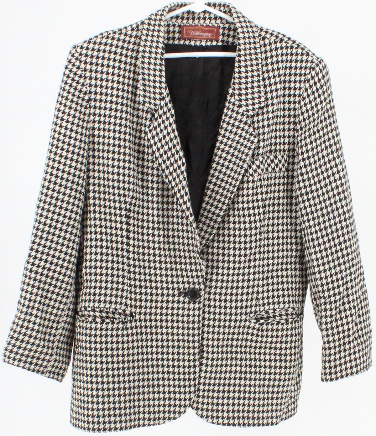 Worthington Black and Off White Pied de Poule Blazer