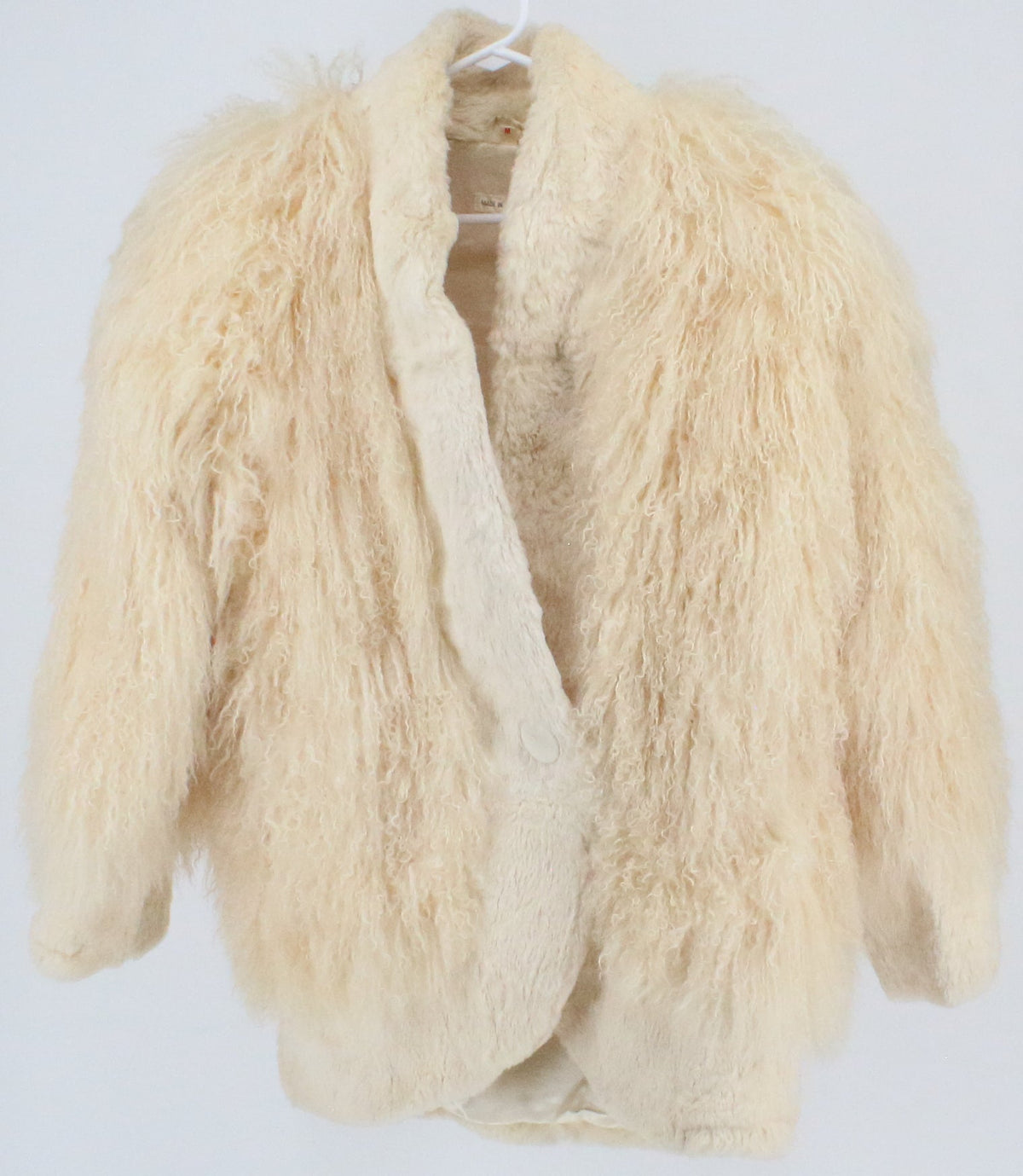 Off White Faux Fur Women's Coat