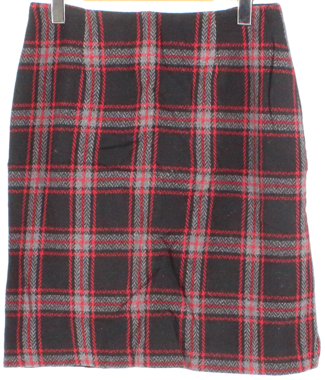 Fashion Bug Black Grey and Red Plaid Skirt