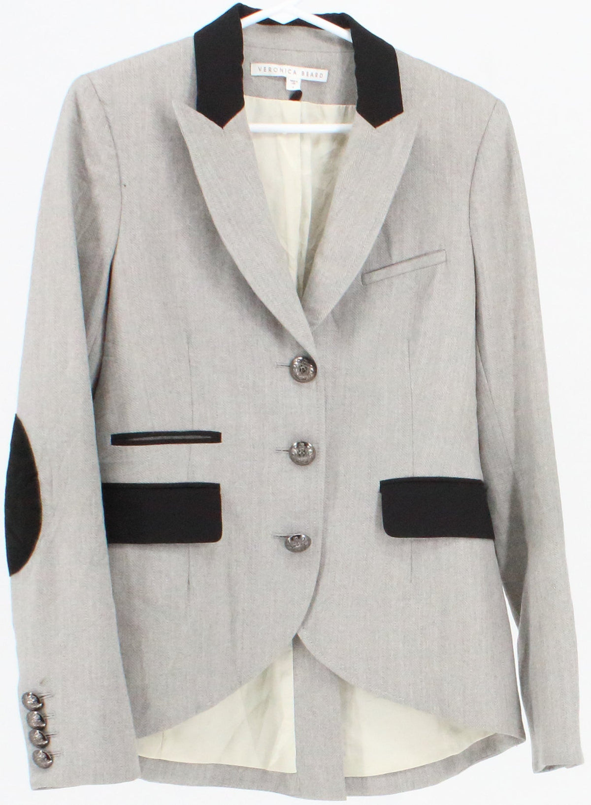 Veronica Beard Light Grey and Black Blazer