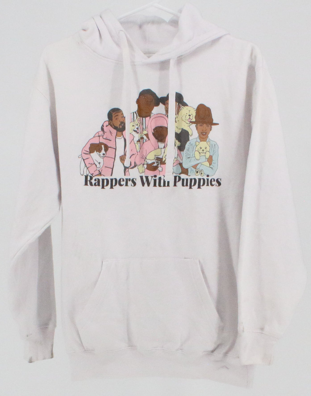 Dog Limited White Rappers With Puppies Hooded Sweatshirt