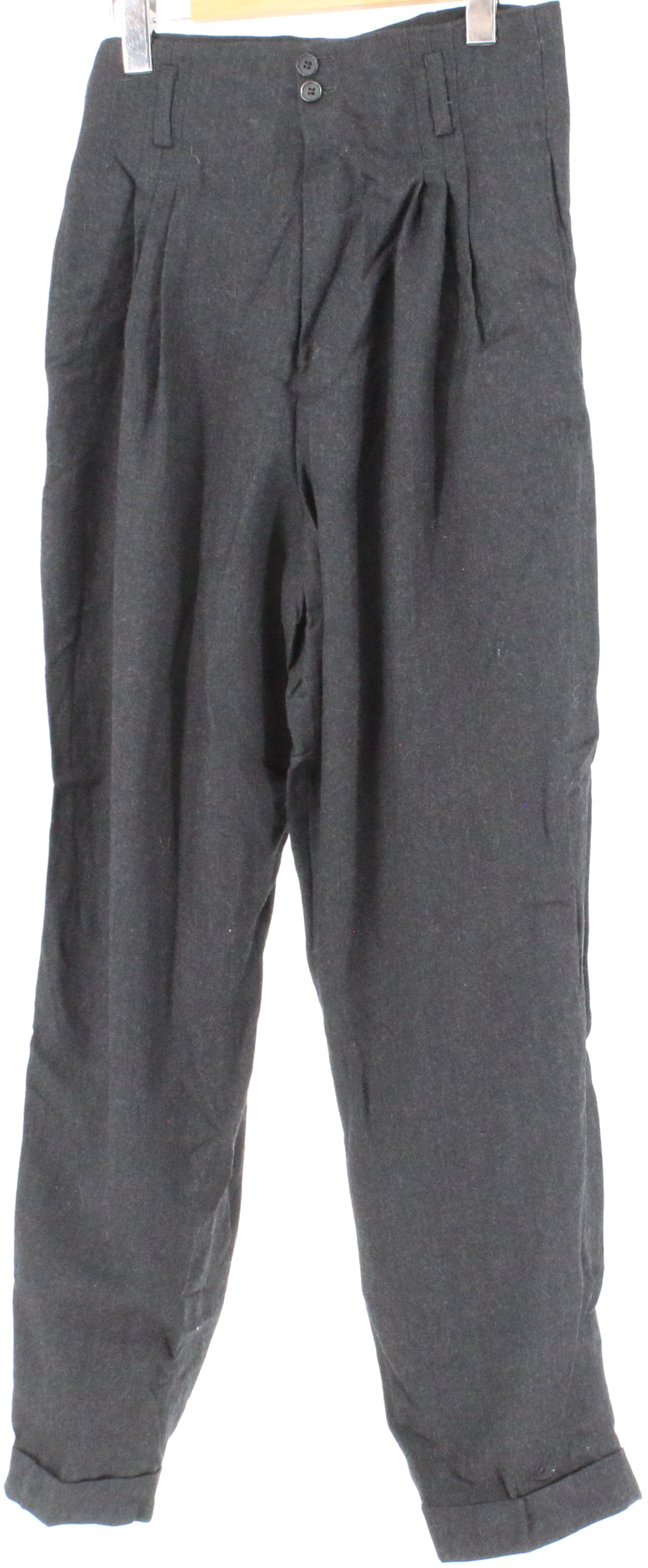 Michelle Stuart Dark Grey Wool Pants