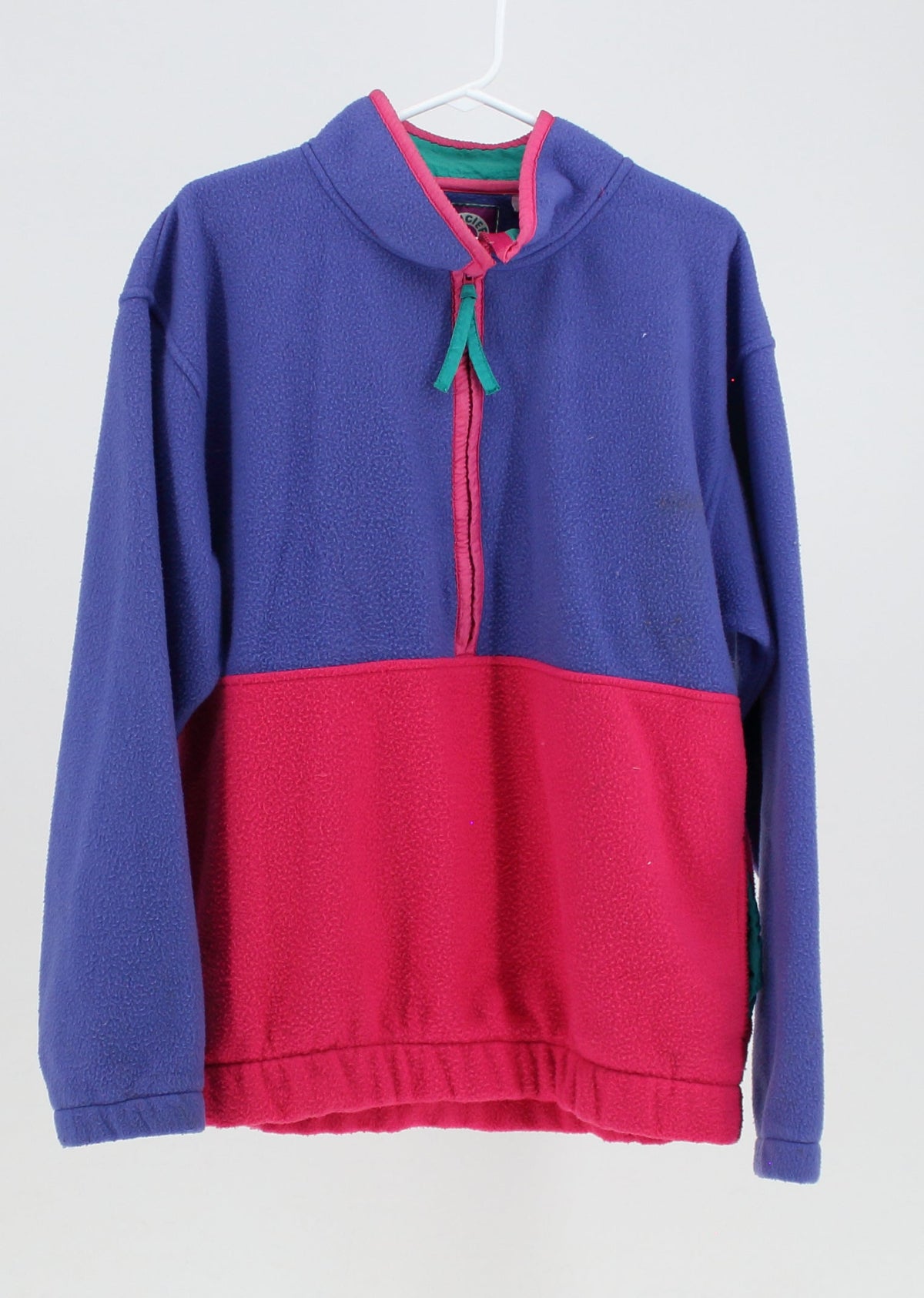 Glacier Fleece Purple and Pink Mid-Zip Sweater