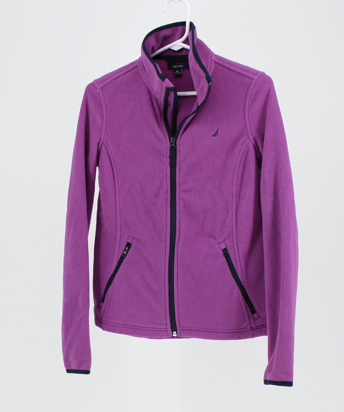 Nautica Purple Fleece Zip-Up Sweater
