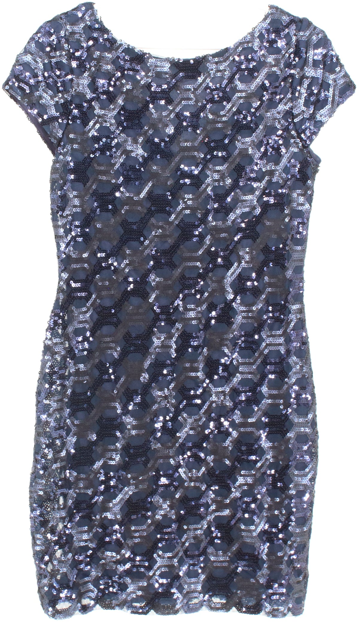 Speechless Navy Blue Sequins Bodycon Dress