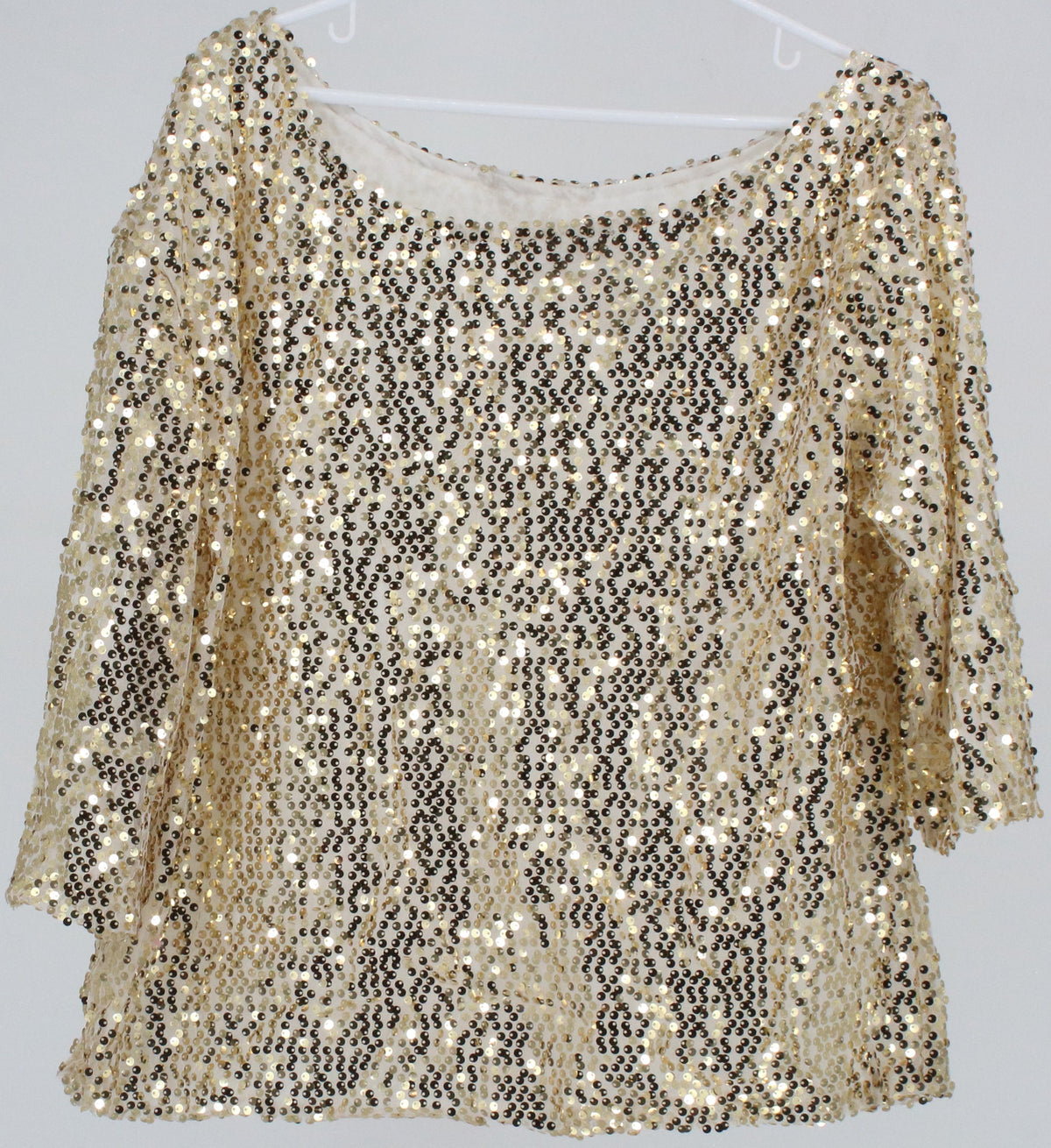 Gold Sequins 3/4 Top