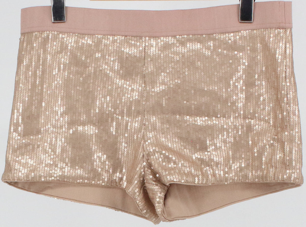Forever 21 Nude Sequins Mini Shorts