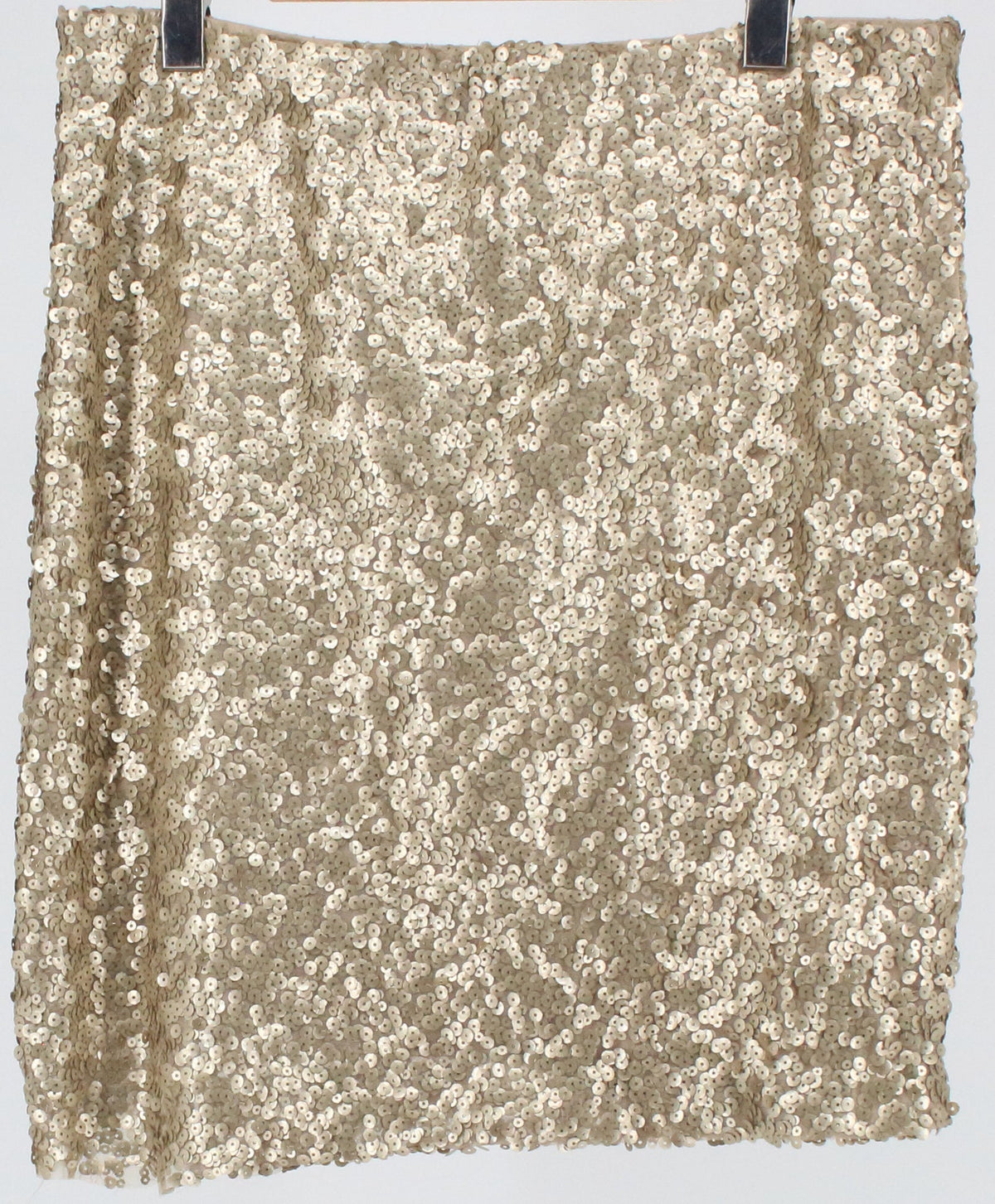 New York Stretch Matte Gold Sequins Skirt