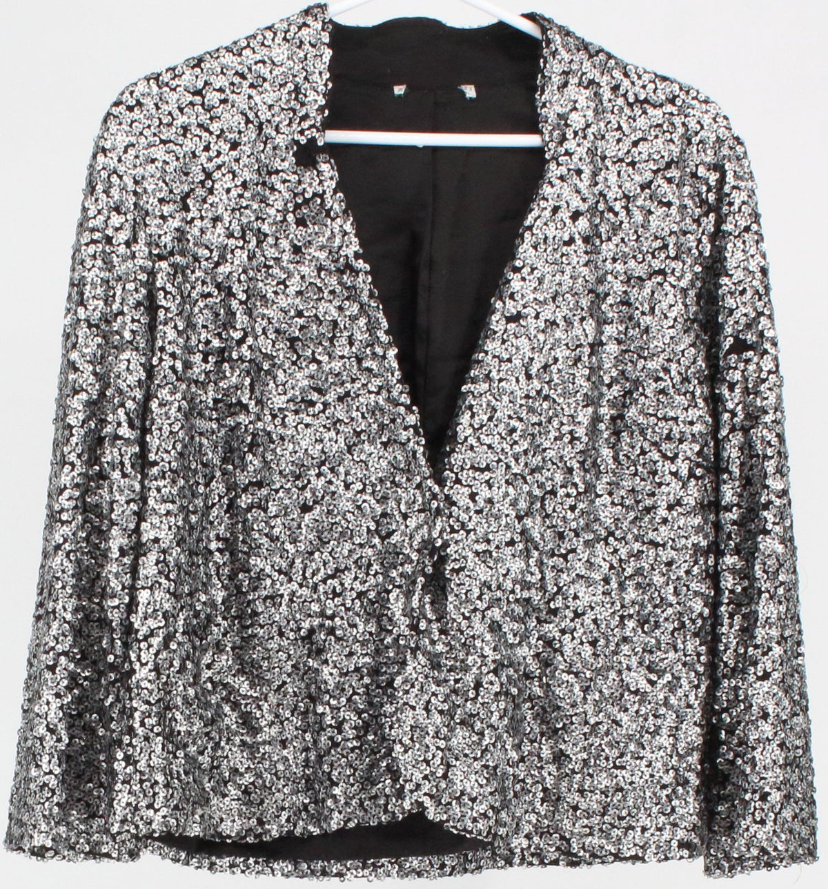 Matte Silver Sequins Women's Blazer