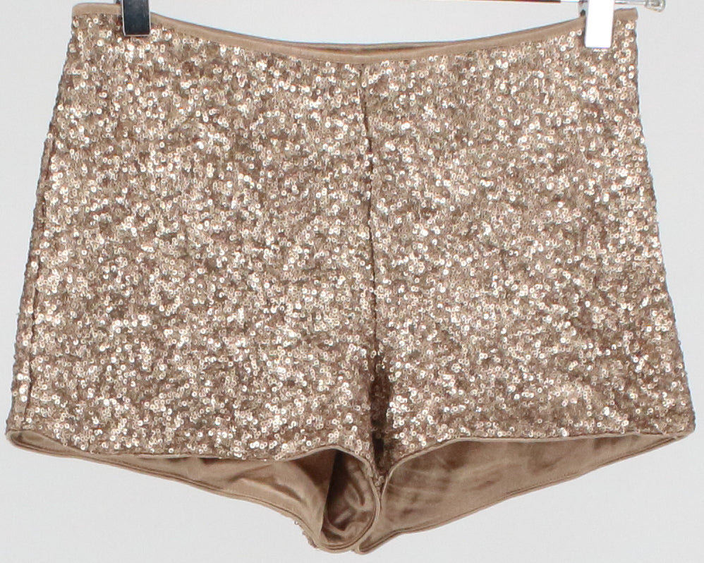 Forever 21 Gold Sequins Mini Shorts