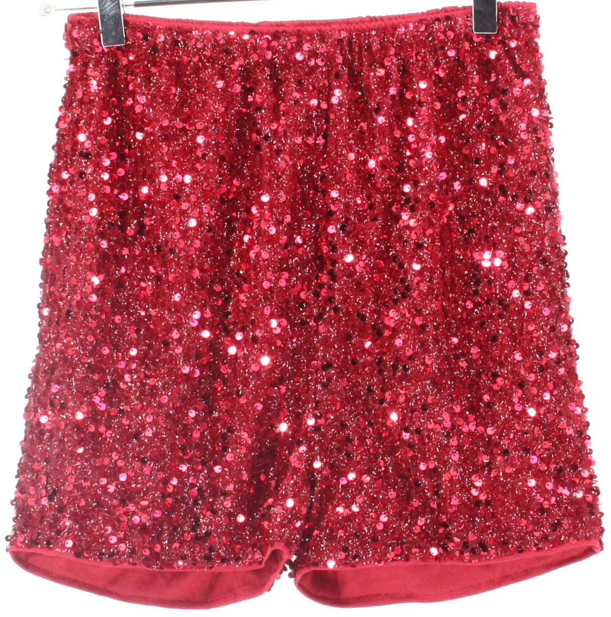 Red Sequins Shorts