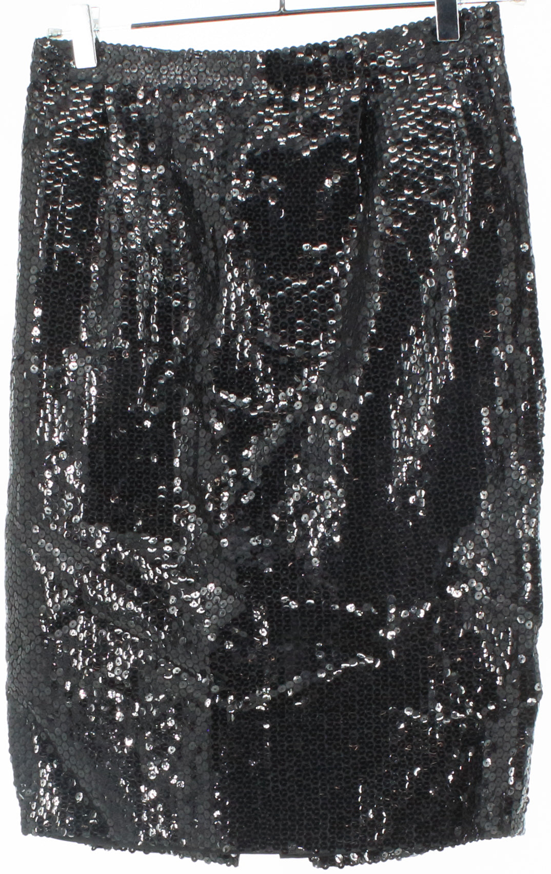 Black Sequins Pencil Skirt