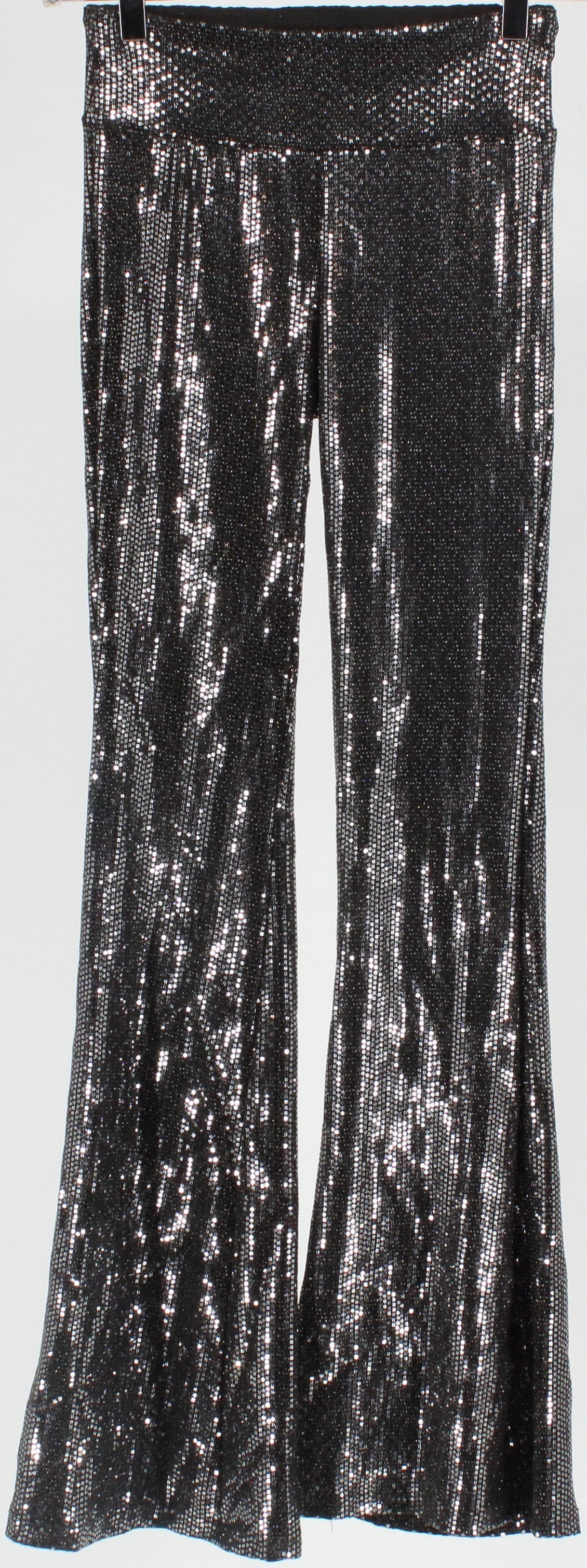 No Boundaries Black and Silver Studded Flared Pants