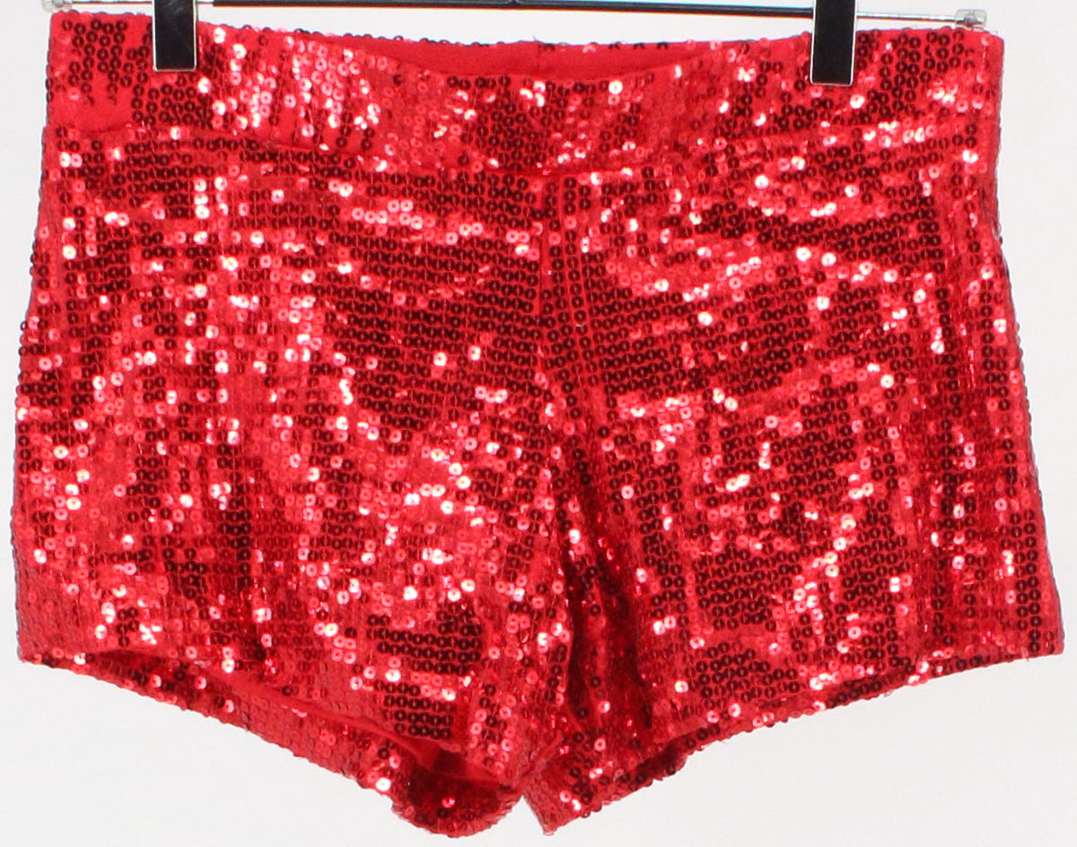 Spirit Halloween Red Sequins Mini Costume Shorts