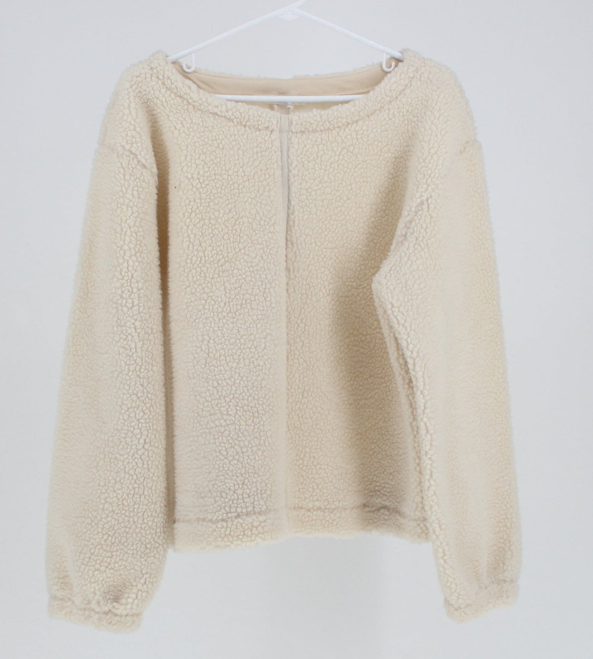 PROLOGUE Cream Sherpa Style Pull Over Sweater