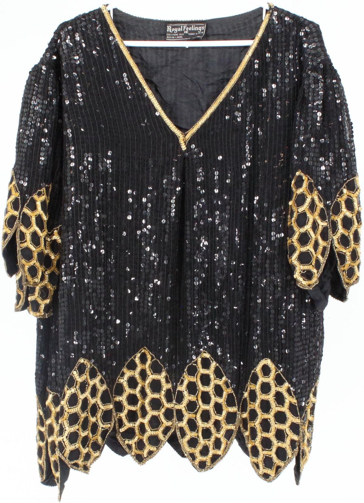 Royal Feelings Black and Gold Top