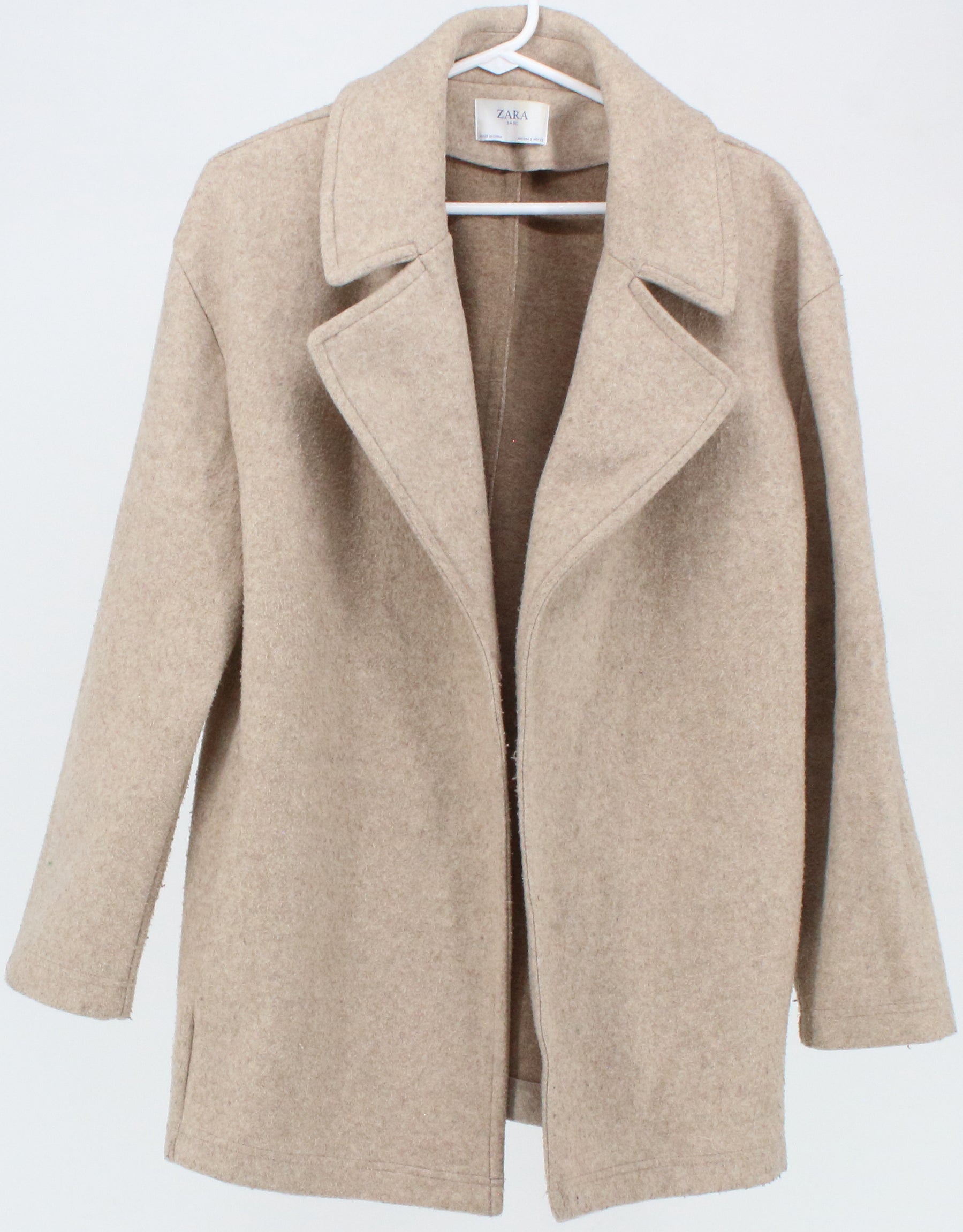 Zara wide sale lapel coat