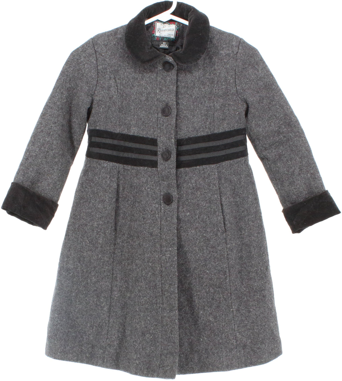 Rothschild Grey Children's Wool Coat