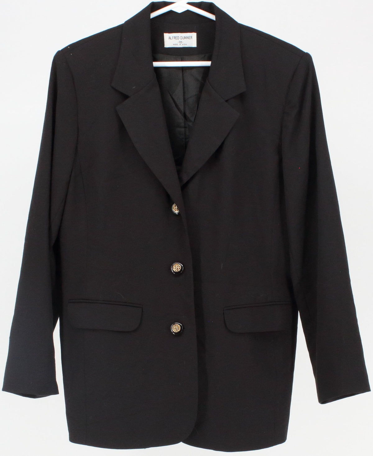 Alfred Dunner Black Women's Blazer With Gold Buttons