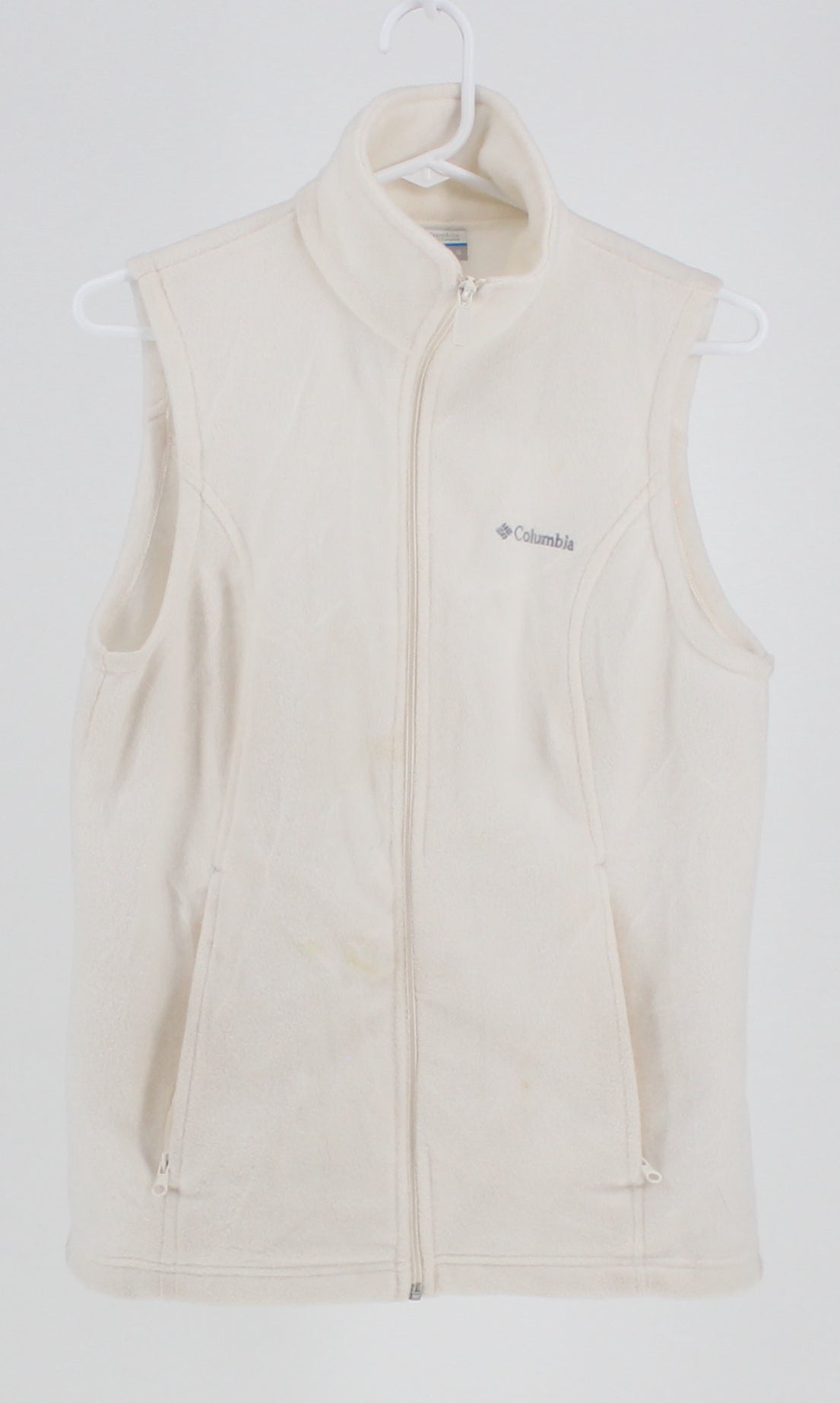 Columbia White Fleece Vest