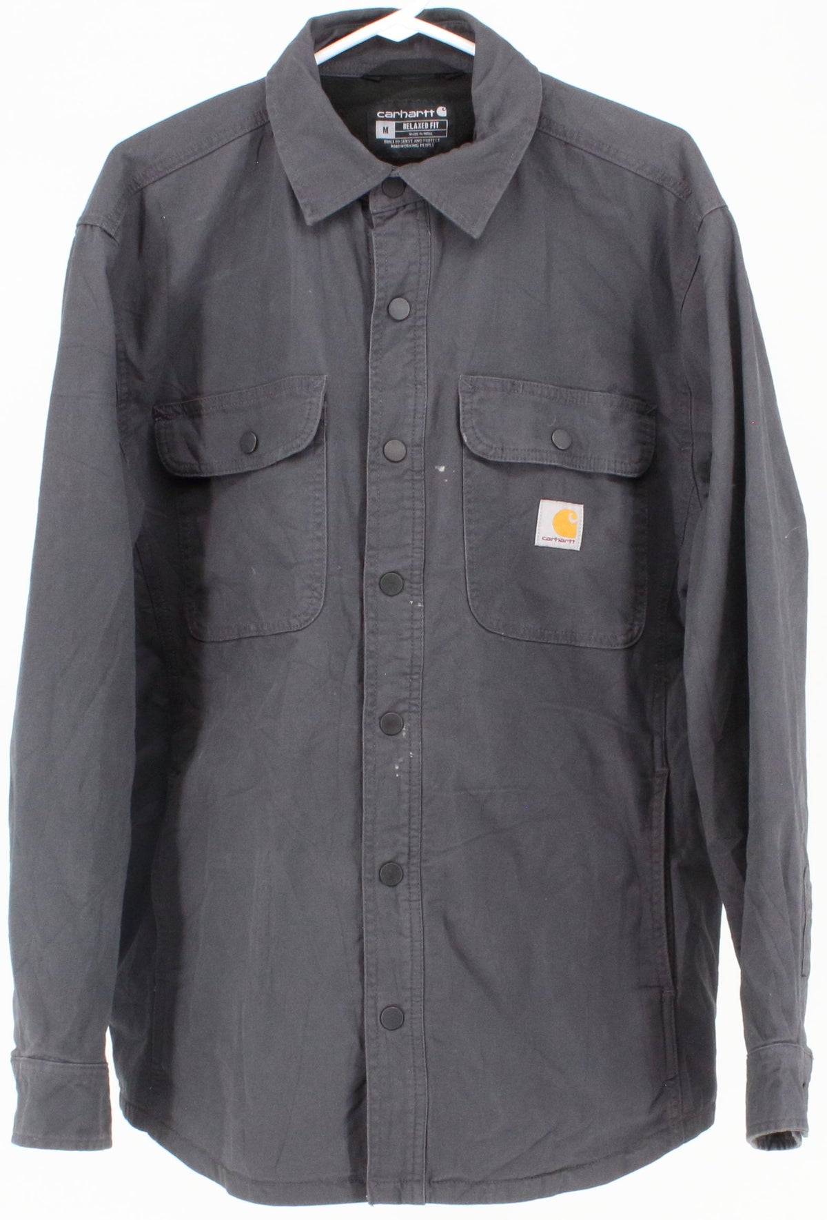 Carhartt Relaxed Fit Dark Grey Fleece Lined Shirt