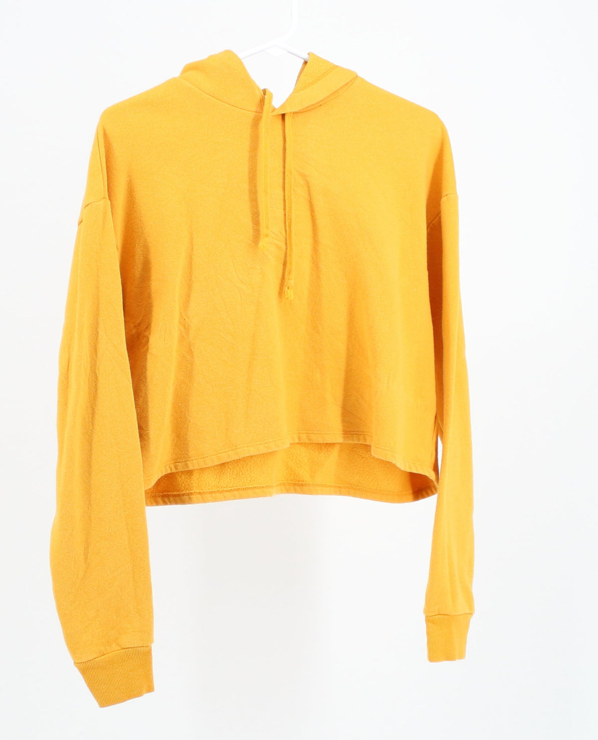 H&M DIVIDED Basic Mustard Yellow Cropped Hoodie