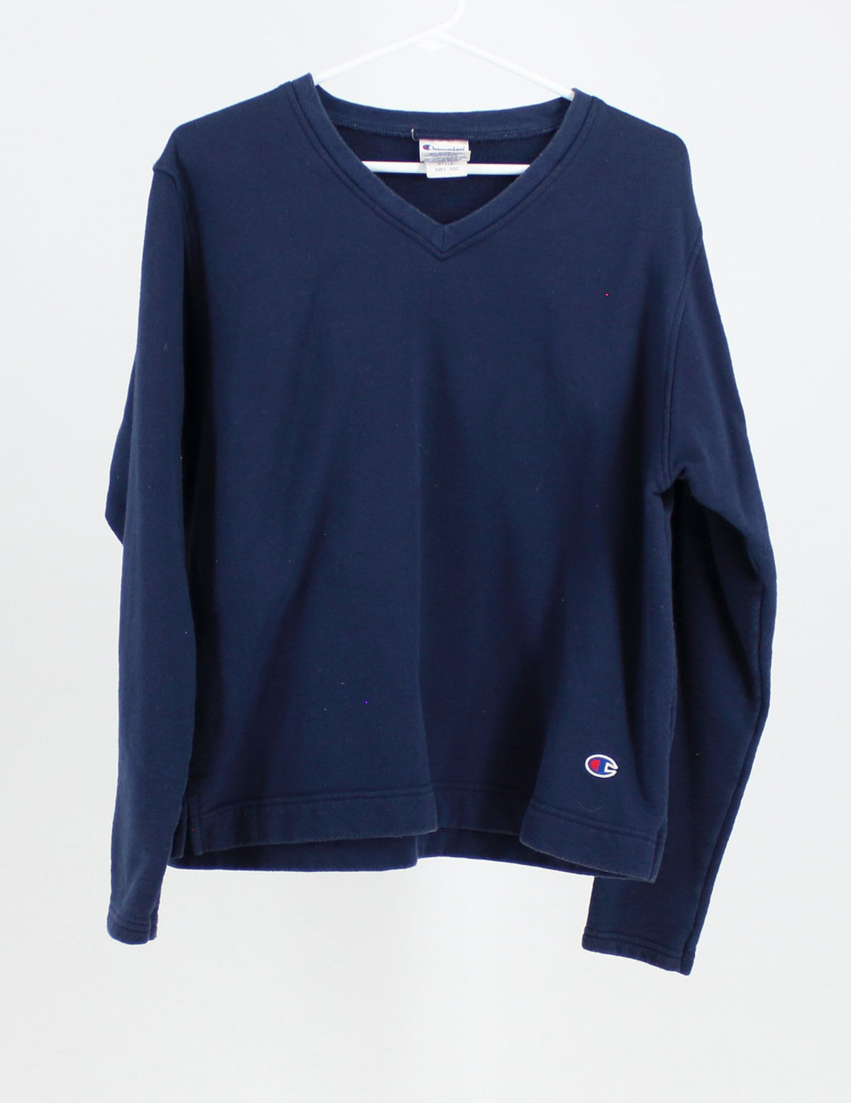 Champion Navy Blue Basic V-neck Crewneck