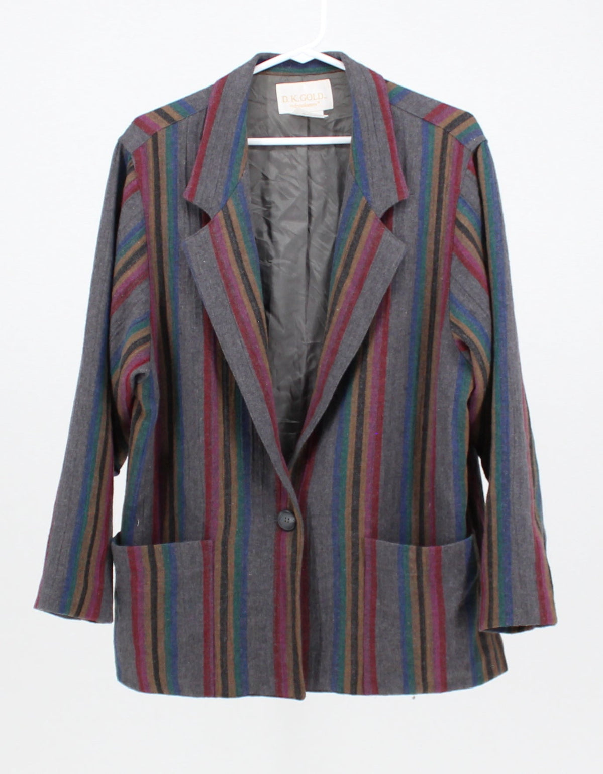 D.K Gold Grey and Coloured Stripped Jacket