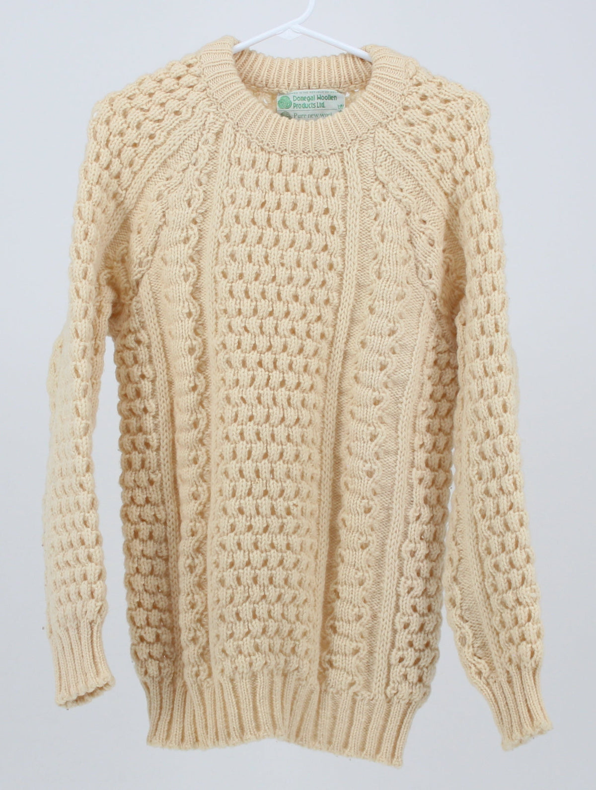 Dongegal Woollen Cream Products Ltd. Pure Wool Knitted Sweater
