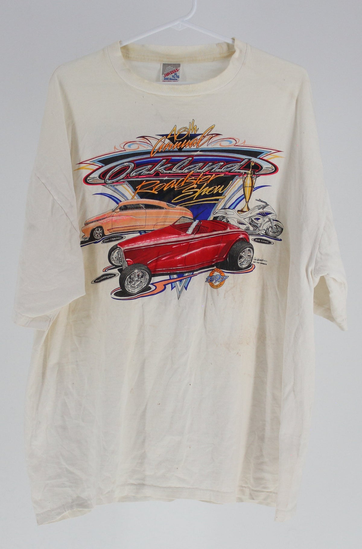 Jerzees White Nascar Graphic T-Shirt