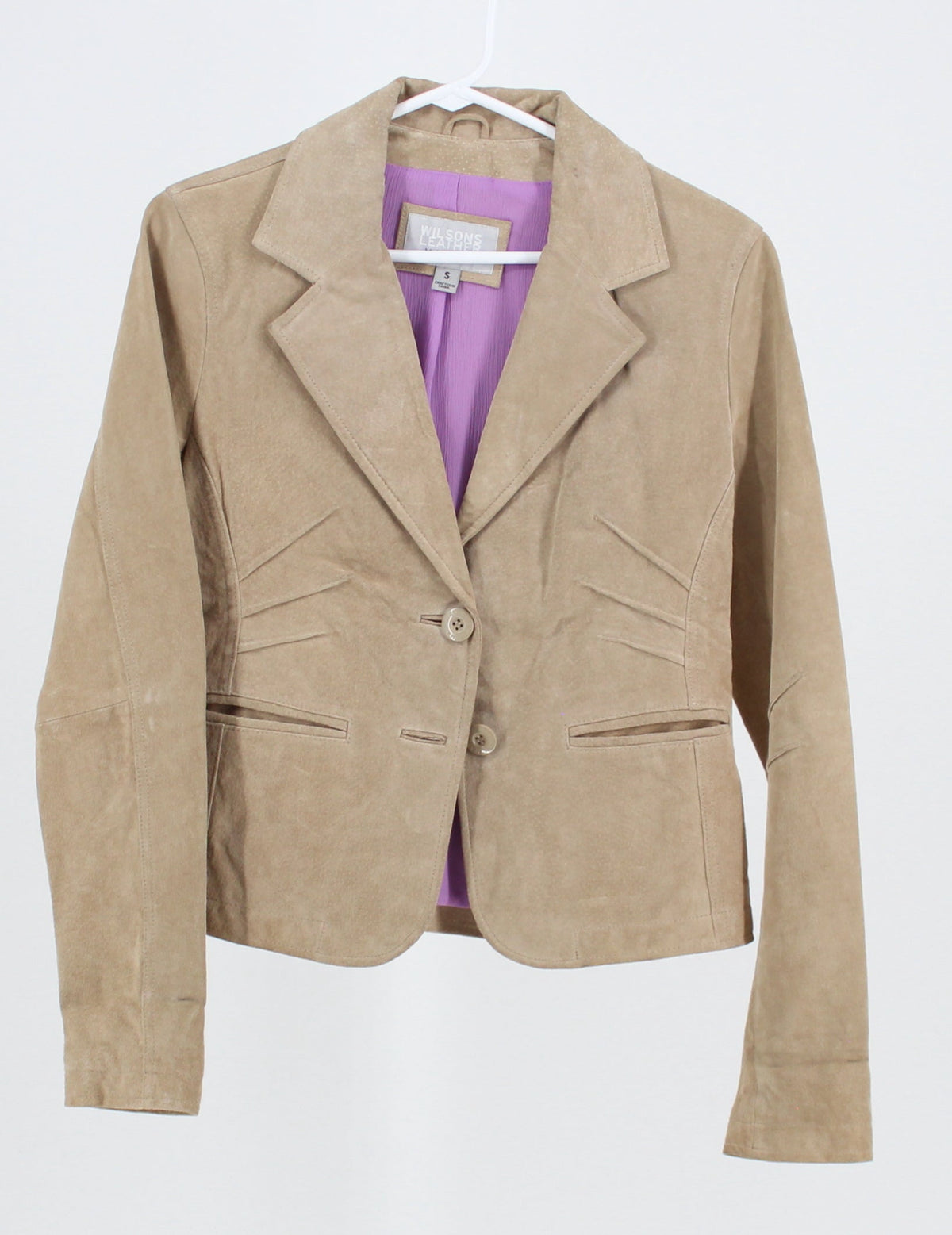 Wilsons Leather Beige Leather Jacket