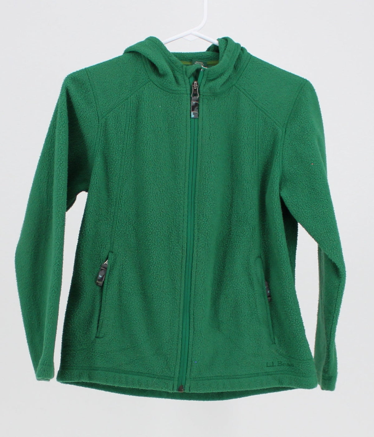 L.L Bean Green Fleece Zip-Up Sweater