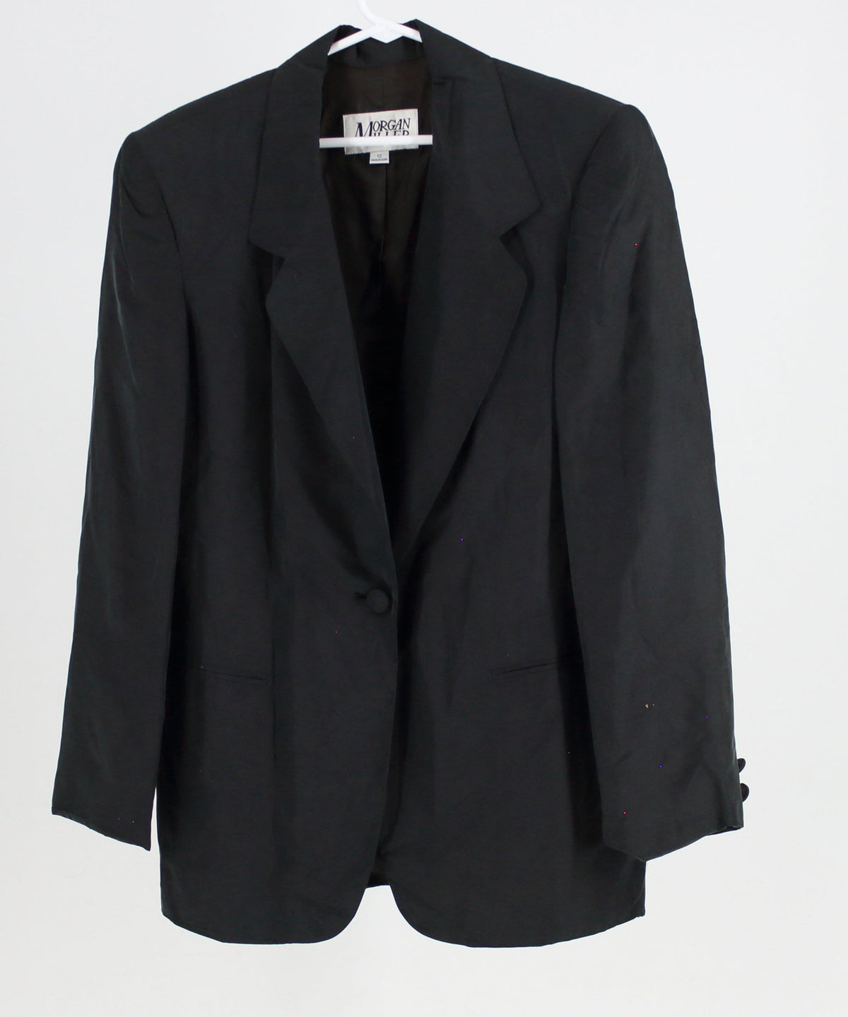 Mogan Miller Black Satin Blazer