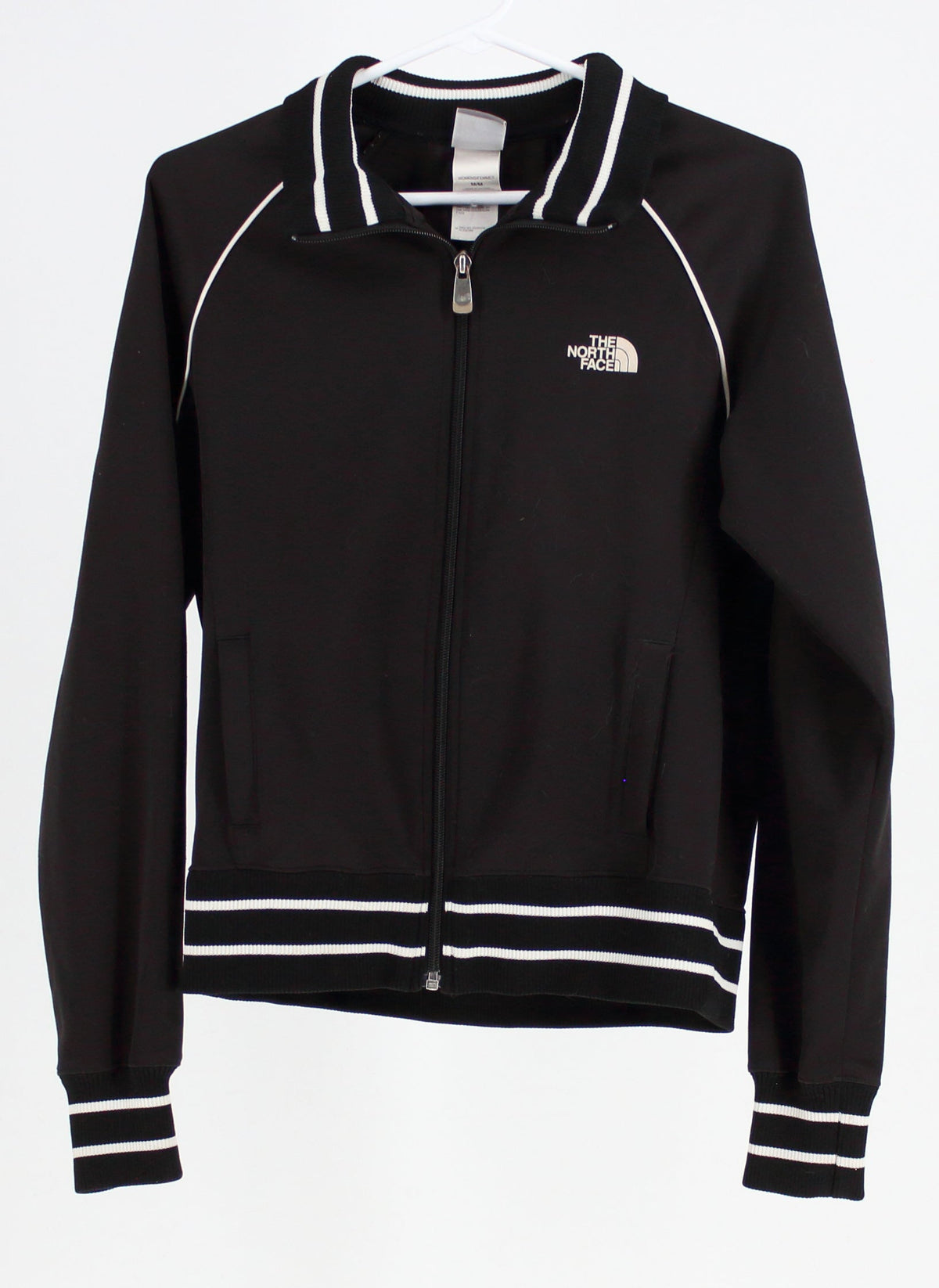 The North Face Black and White Stripe Athletic Jacket