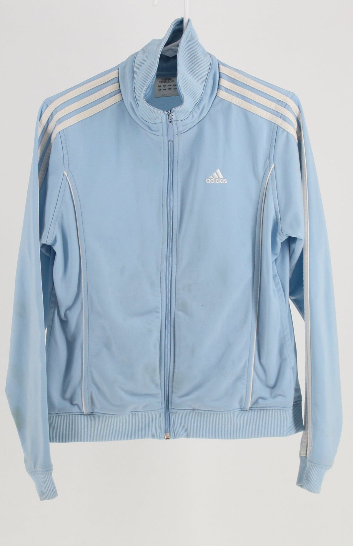 Adidas Light Blue Original Design Athletic Jackets