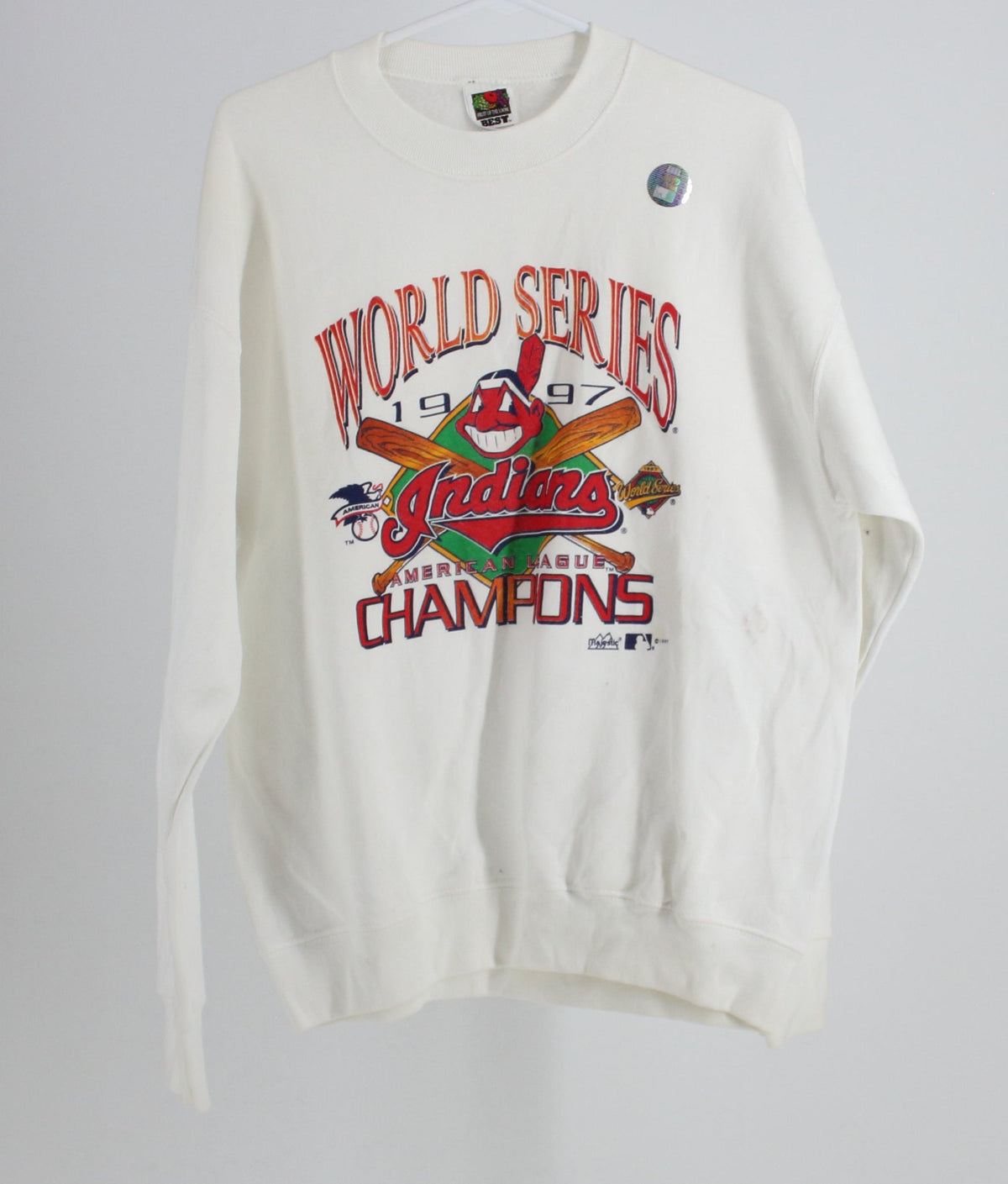 Fruit of the Loom World Series Indians American League Champions Crew Neck